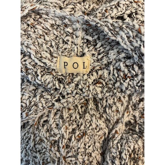 POL Open Knit Cardigan White, Black & Brown Longline Lightweight Boho Sweater - Picture 3 of 11